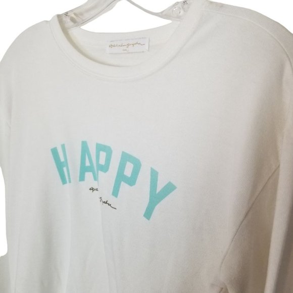 Spiritual Gangster Womens S Ivory Soft Hacci Happy - Picture 6 of 10